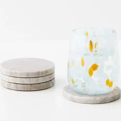 GigiandTom Marble Coasters 4 Pack Beige