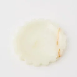 GigiandTom Marble Scallop Decorative Tray Beige