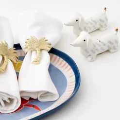 GigiandTom Miami Metal Napkin Rings Gold