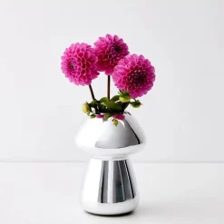 GigiandTom Mushroom Glass Vase Silver