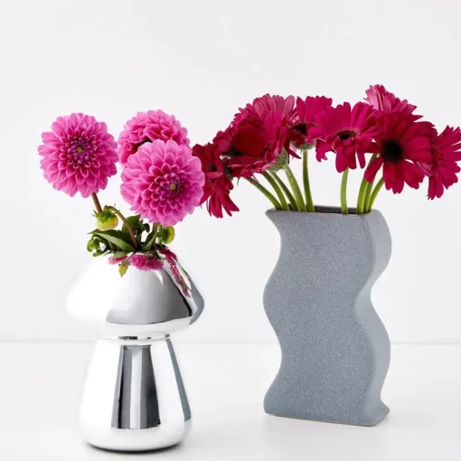 GigiandTom Mushroom Glass Vase Silver