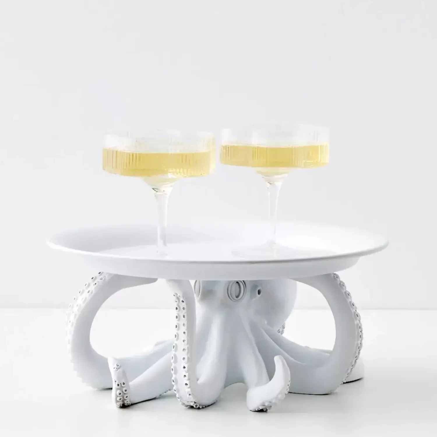 GigiandTom Otis Octopus Resin Decorative Tray White