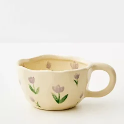 GigiandTom Painted Tulip Ceramic Mug Purple