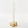 GigiandTom Petal Ceramic Taper Candle Holder Yellow