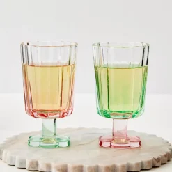 GigiandTom Posie Ribbed Wine Glass Pink