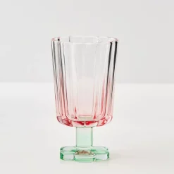GigiandTom Posie Ribbed Wine Glass Pink