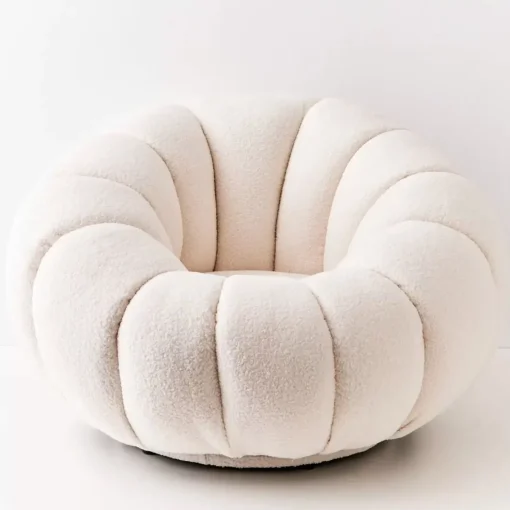 GigiandTom Pumpkin Accent Chair White