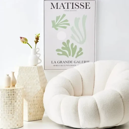 GigiandTom Pumpkin Accent Chair White