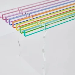 GigiandTom Rainbow Acrylic Side Bench Seat