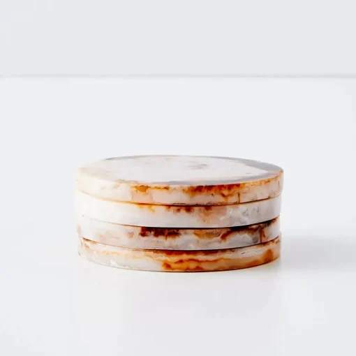 GigiandTom Resin Coasters 4 Pack Tortoiseshell