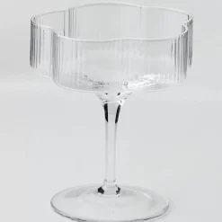 GigiandTom Ribbed Flower Champagne Glass