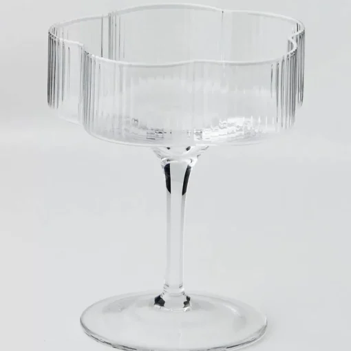 GigiandTom Ribbed Flower Champagne Glass
