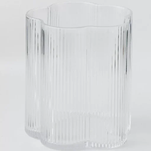 GigiandTom Ribbed Flower Glass Tumbler