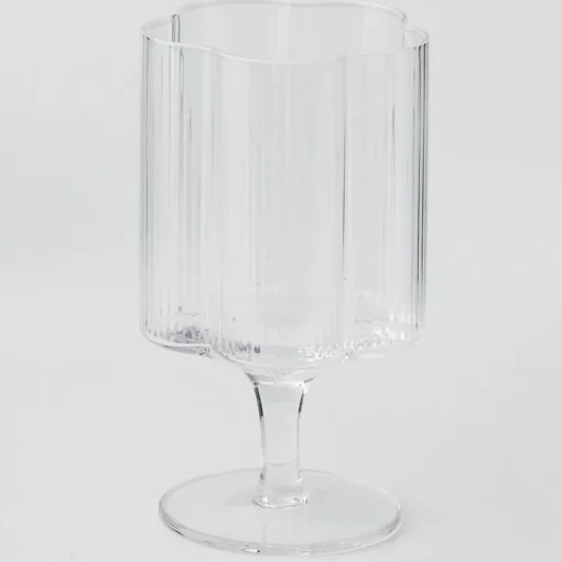 GigiandTom Ribbed Flower Wine Glass