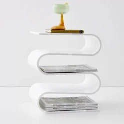 GigiandTom S Bend Acrylic Side Table White