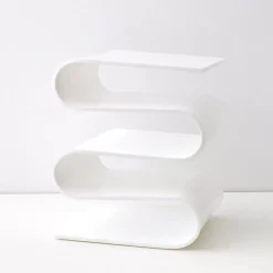 GigiandTom S Bend Acrylic Side Table White