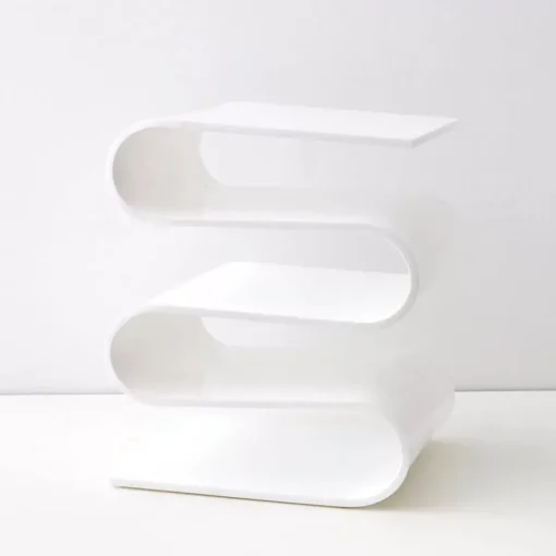 GigiandTom S Bend Acrylic Side Table White