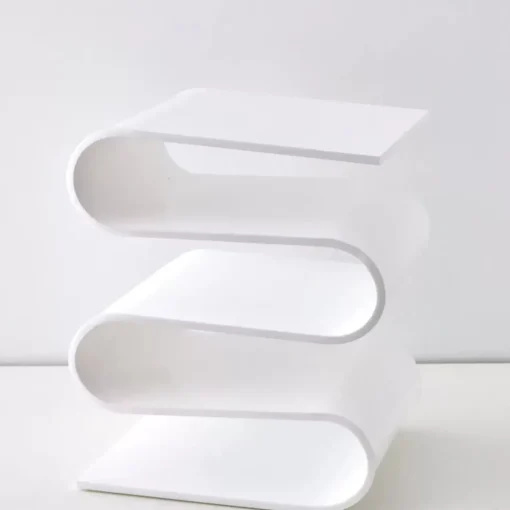 GigiandTom S Bend Acrylic Side Table White