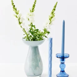 GigiandTom Solid Blue Taper Candle Set