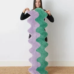 GigiandTom Squiggle Floor Runner Lavender/Green
