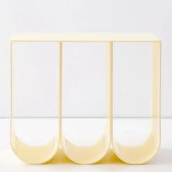 GigiandTom W Curved Acrylic Side Table Cream