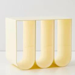 GigiandTom W Curved Acrylic Side Table Cream