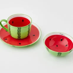 GigiandTom Watermelon Ceramic Bowl Red
